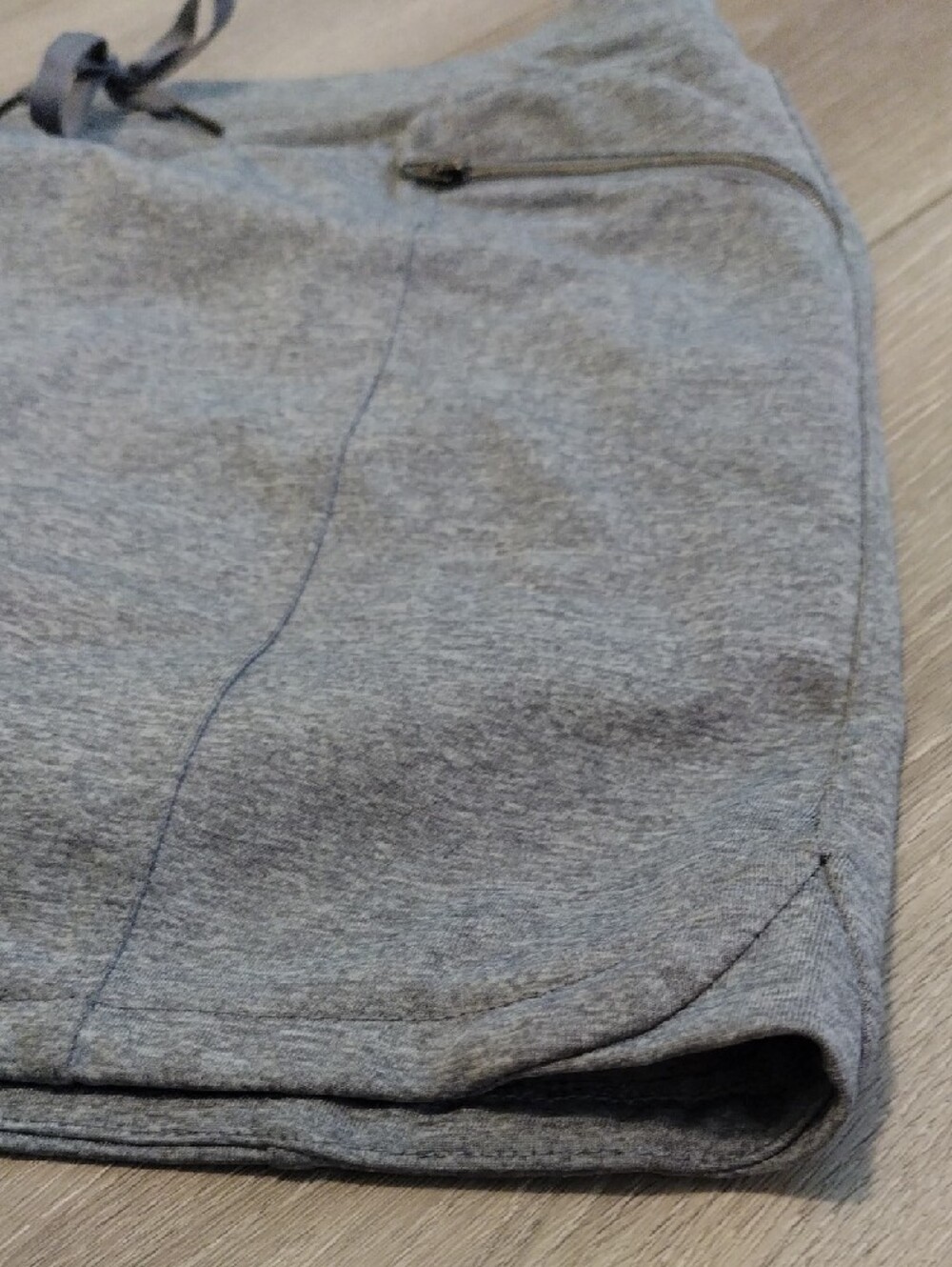 Tangerine Heather Gray Drawstring Mini Skirt with Zip Pockets - Picture 11 of 15